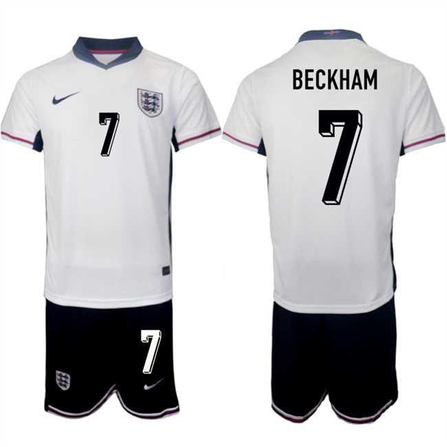 Men's England #7 Beckham 2024-25 White Home Soccer Jersey Suit,We sell and wholesale Men's England #7 Beckham 2024-25 White Home Soccer Jersey Suit on line form chian!